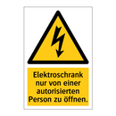 Elektroschrank nur von einer autorisierten Person zu öffnen.