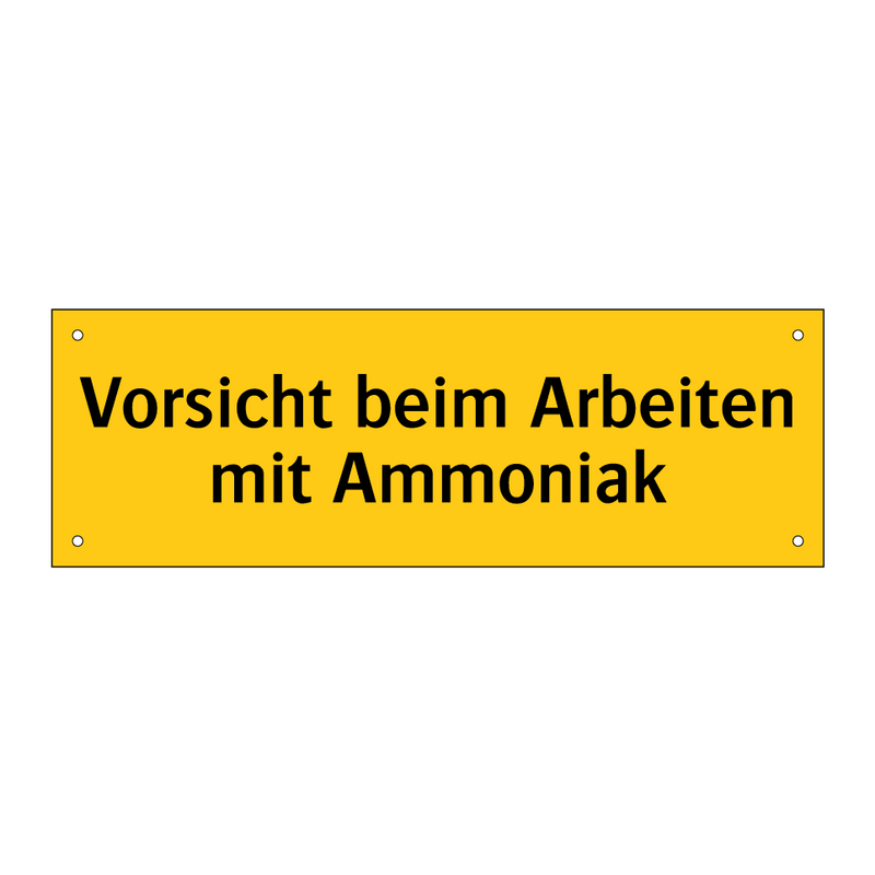 Vorsicht beim Arbeiten mit Ammoniak