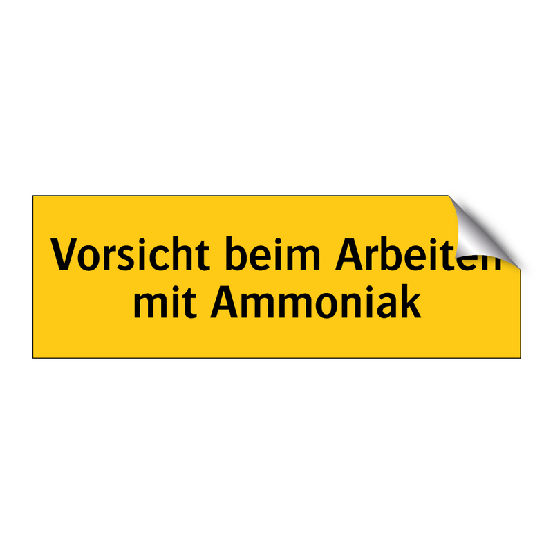 Vorsicht beim Arbeiten mit Ammoniak