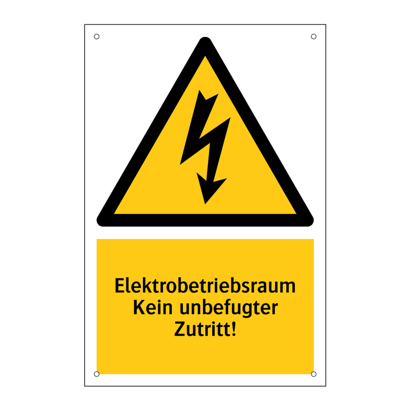 Elektrobetriebsraum Kein unbefugter Zutritt!
