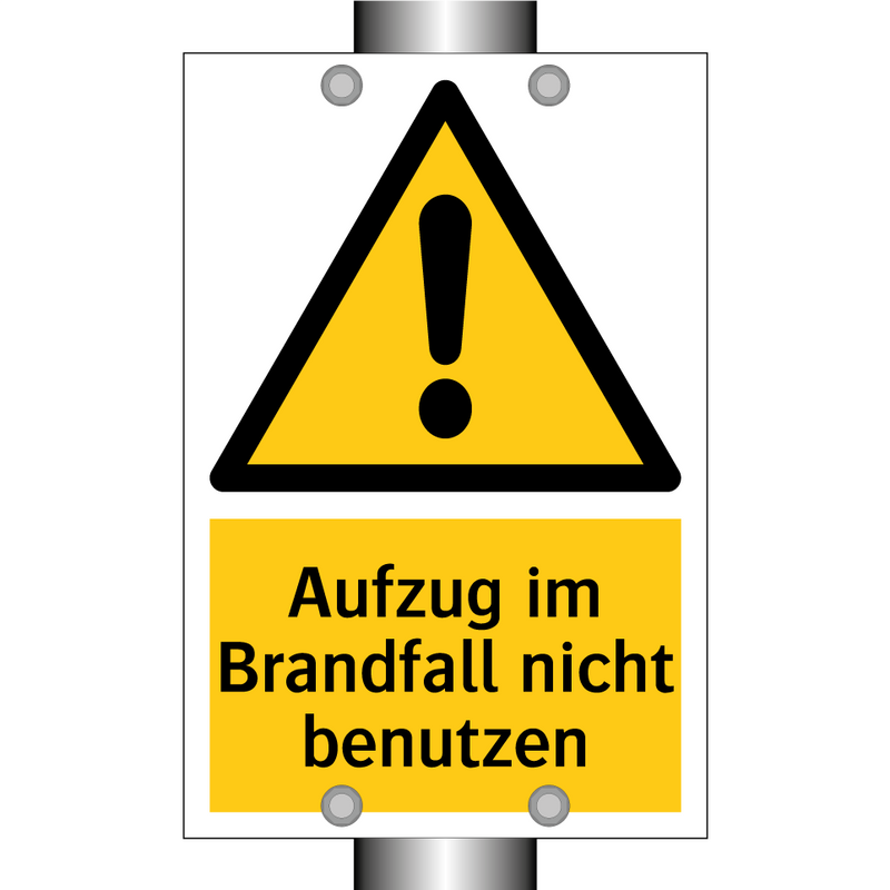 Aufzug im Brandfall nicht benutzen