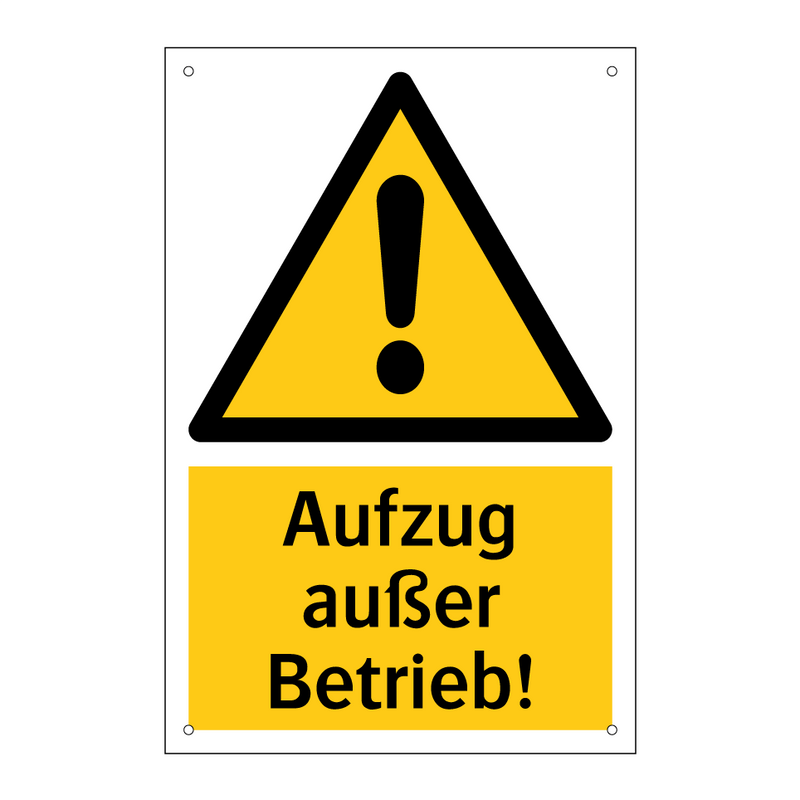 Aufzug außer Betrieb!