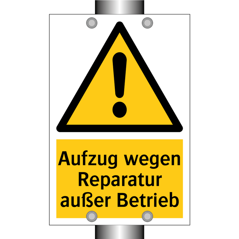 Aufzug wegen Reparatur außer Betrieb