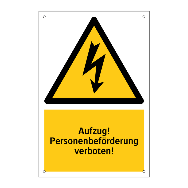 Aufzug! Personenbeförderung verboten!