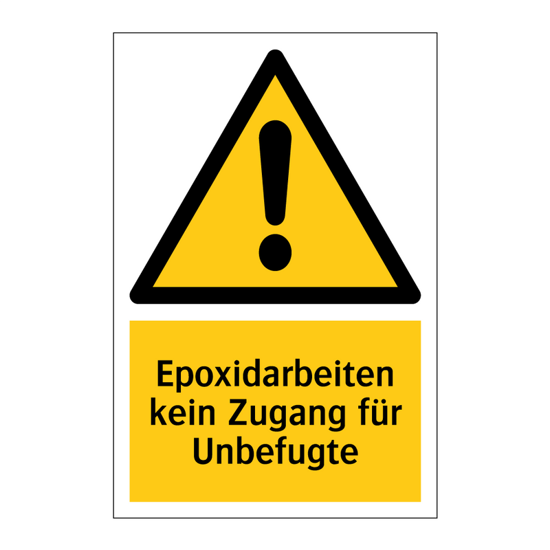 Epoxidarbeiten kein Zugang für Unbefugte
