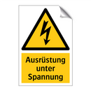 Ausrüstung unter Spannung