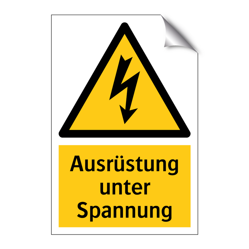 Ausrüstung unter Spannung