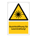 Austrittsöffnung für Laserstrahlung!