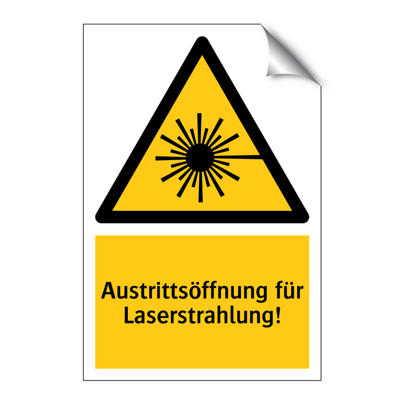 Austrittsöffnung für Laserstrahlung!