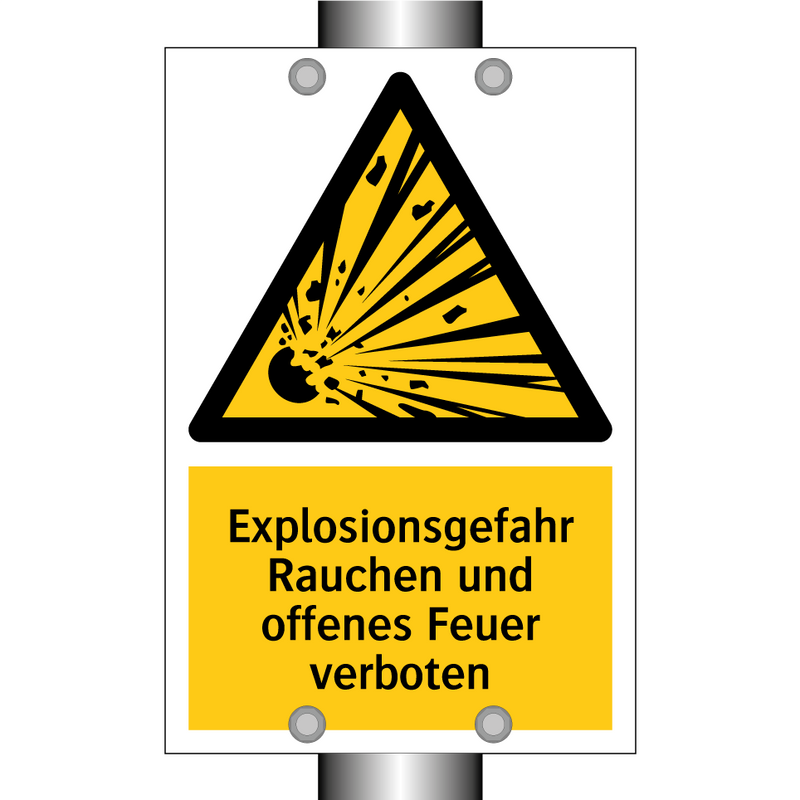 Explosionsgefahr Rauchen und offenes Feuer verboten