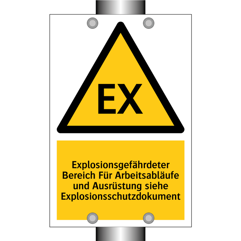 Explosionsgefährdeter Bereich Für Arbeitsabläufe und Ausrüstung siehe Explosionsschutzdokument