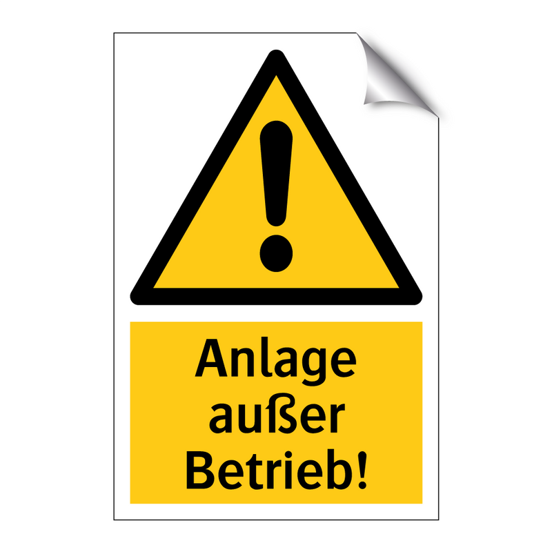 Anlage außer Betrieb!