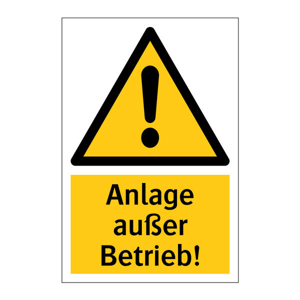 Anlage außer Betrieb!
