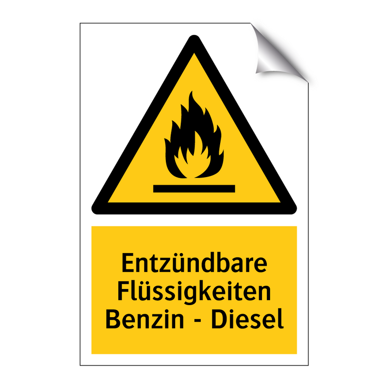 Entzündbare Flüssigkeiten Benzin - Diesel