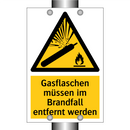 Gasflaschen müssen im Brandfall entfernt werden