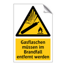 Gasflaschen müssen im Brandfall entfernt werden