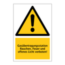 Gasübertragungsstation Rauchen, Feuer und offenes Licht verboten!
