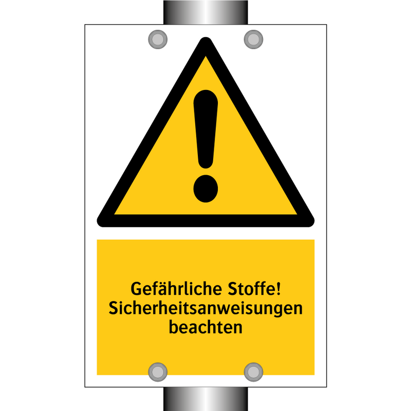 Gefährliche Stoffe! Sicherheitsanweisungen beachten