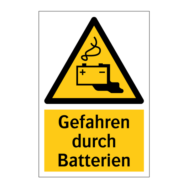 Gefahren durch Batterien