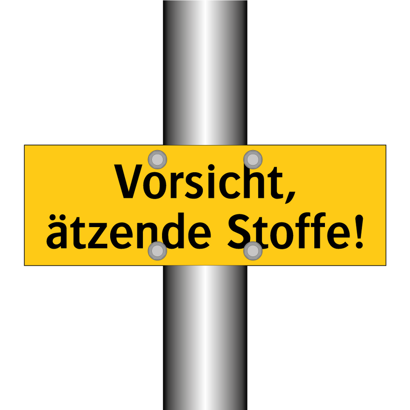 Vorsicht, ätzende Stoffe!