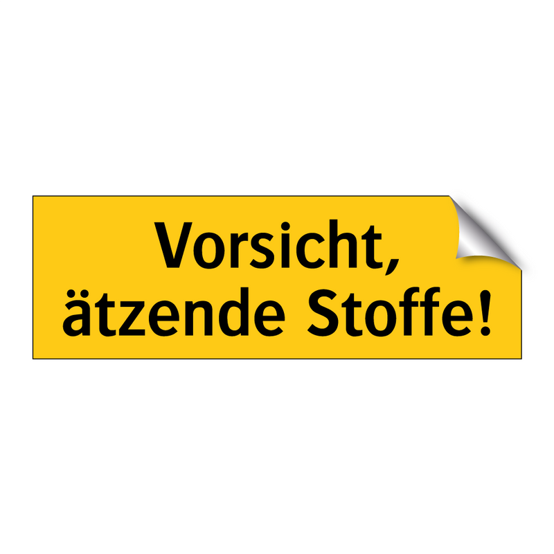 Vorsicht, ätzende Stoffe!