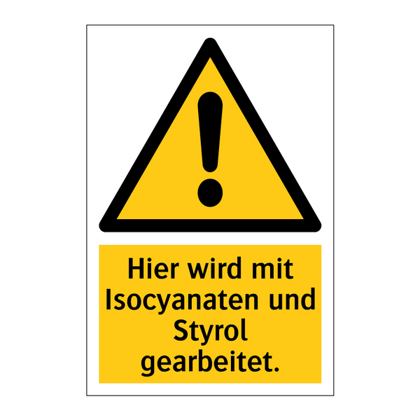 Hier wird mit Isocyanaten und Styrol gearbeitet.