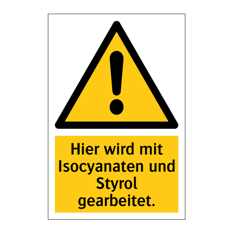 Hier wird mit Isocyanaten und Styrol gearbeitet.