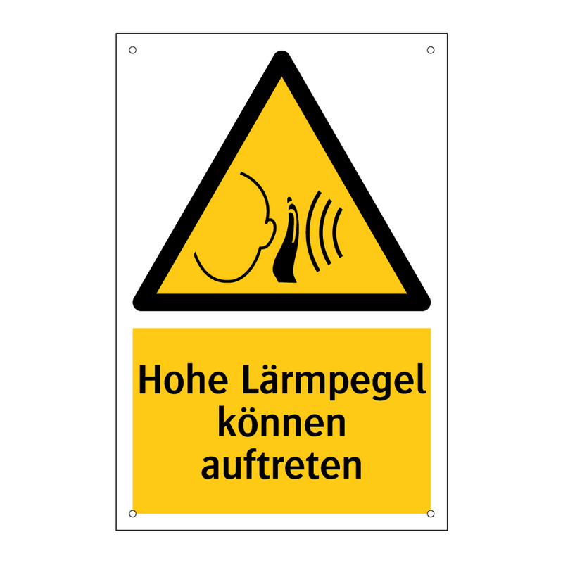Hohe Lärmpegel können auftreten