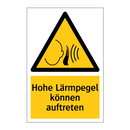Hohe Lärmpegel können auftreten
