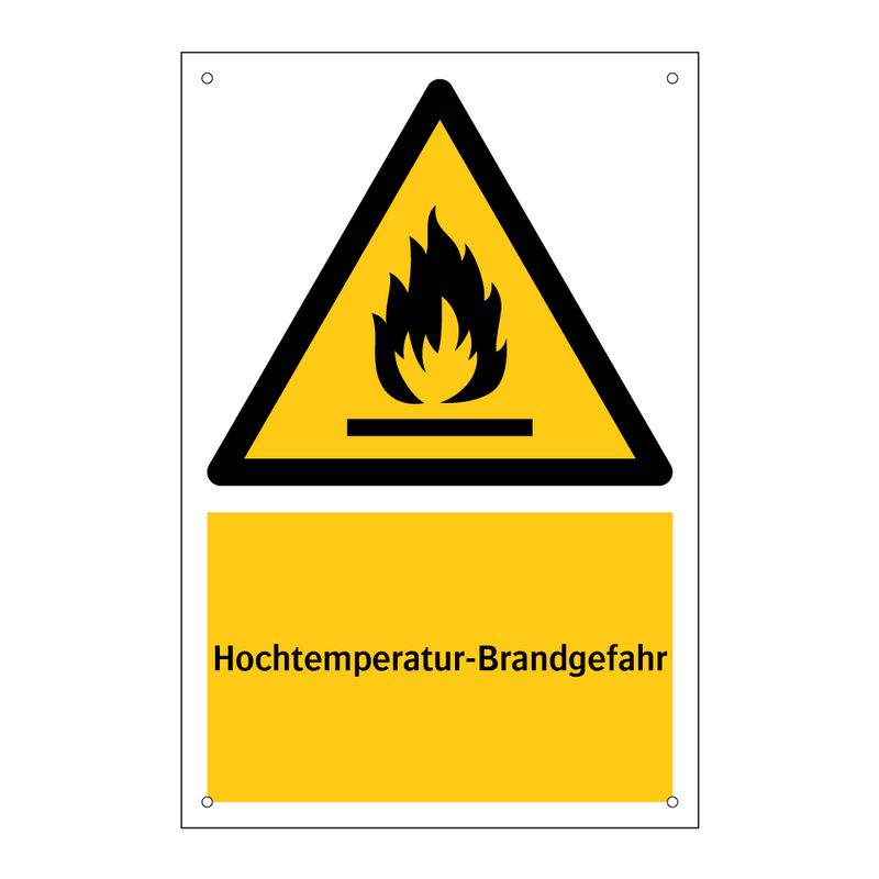 Hochtemperatur-Brandgefahr