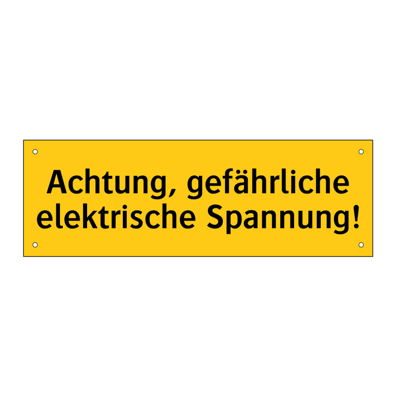 Achtung, gefährliche elektrische Spannung!