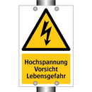 Hochspannung Vorsicht Lebensgefahr