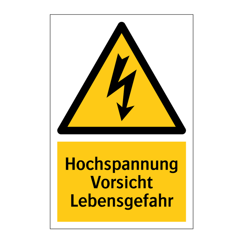 Hochspannung Vorsicht Lebensgefahr