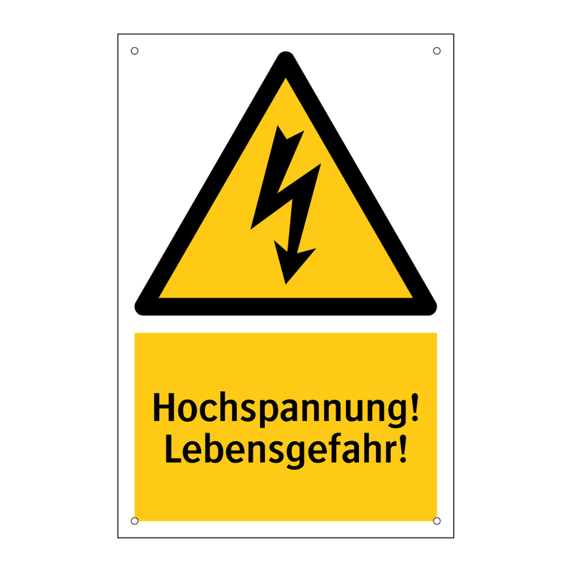 Hochspannung! Lebensgefahr!