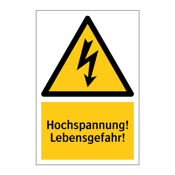 Hochspannung! Lebensgefahr!