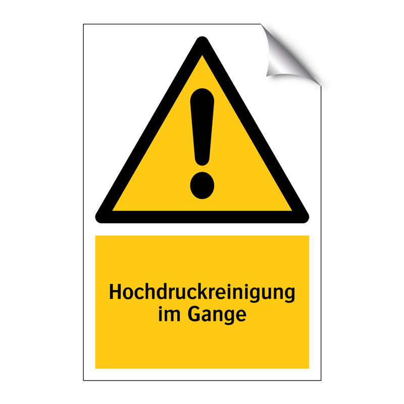 Hochdruckreinigung im Gange
