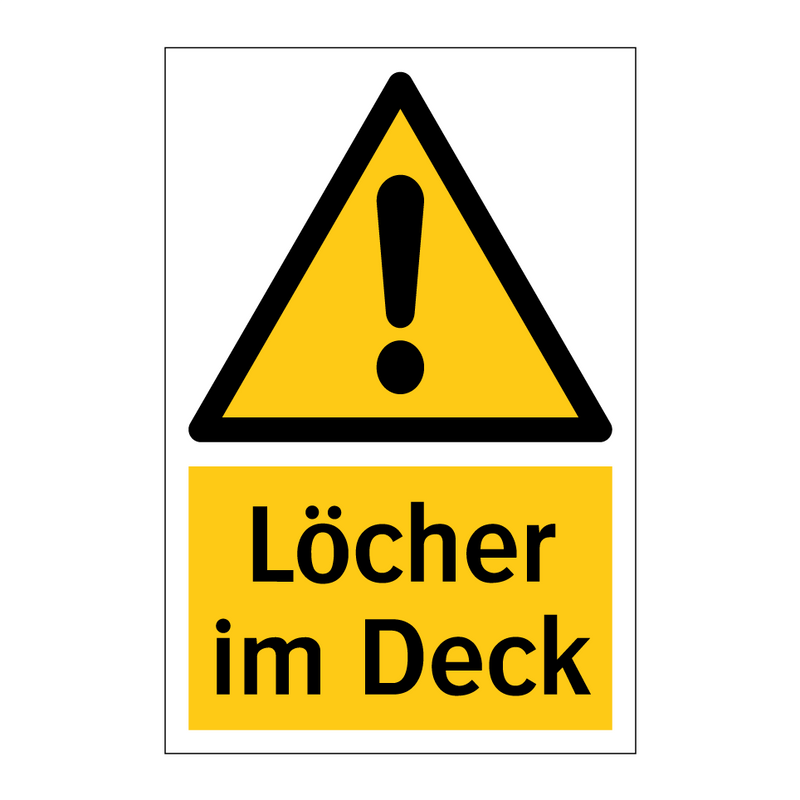 Löcher im Deck