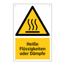 Heiße Flüssigkeiten oder Dämpfe