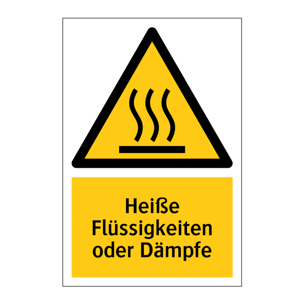 Heiße Flüssigkeiten oder Dämpfe