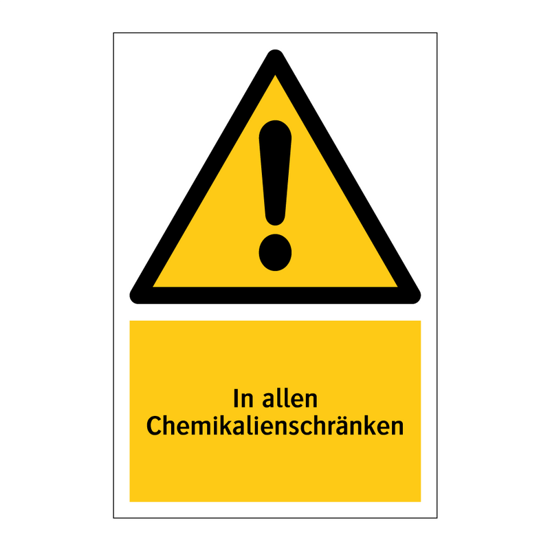 In allen Chemikalienschränken