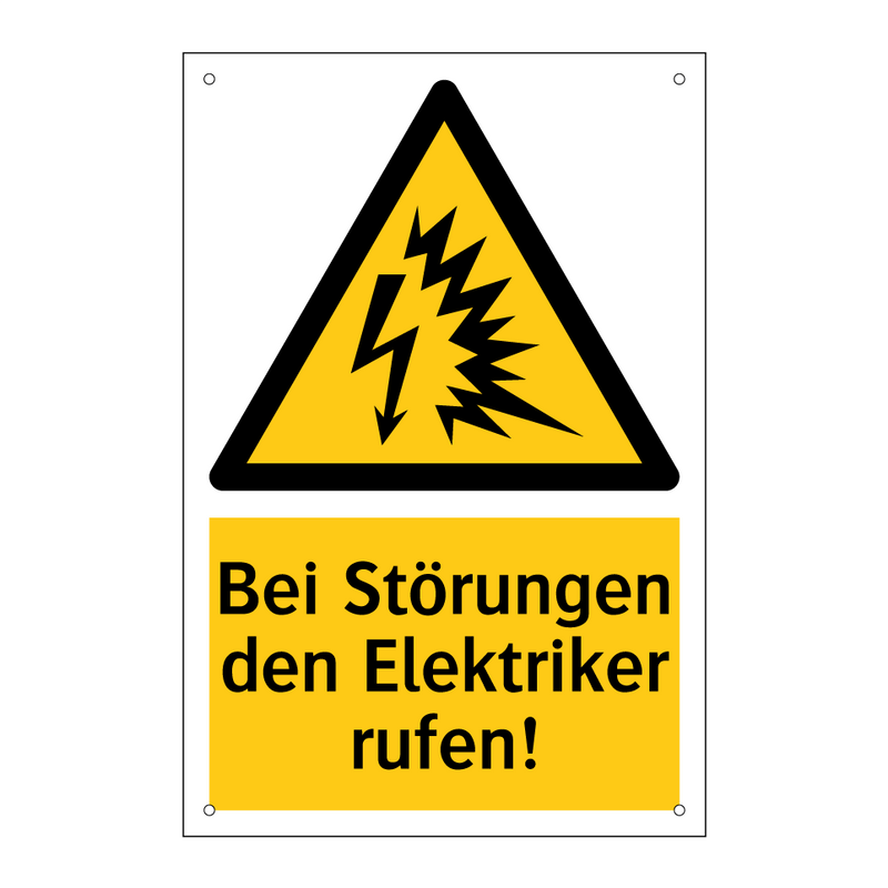 Bei Störungen den Elektriker rufen!