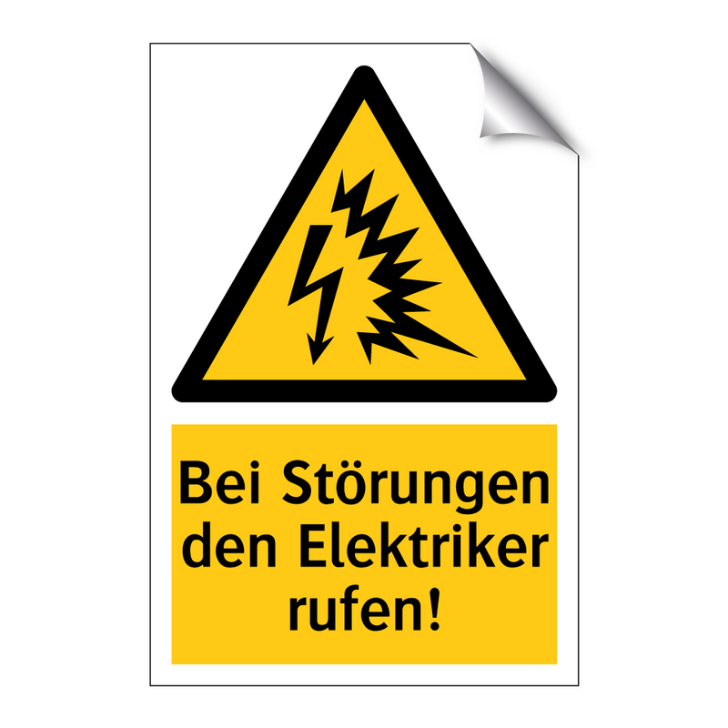 Bei Störungen den Elektriker rufen!