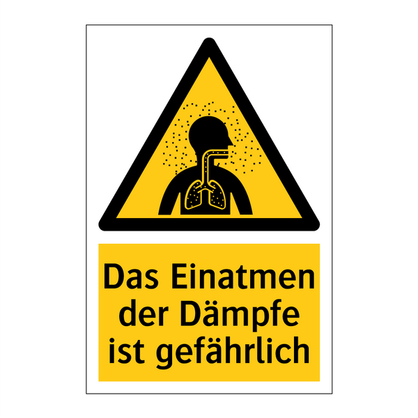 Das Einatmen der Dämpfe ist gefährlich