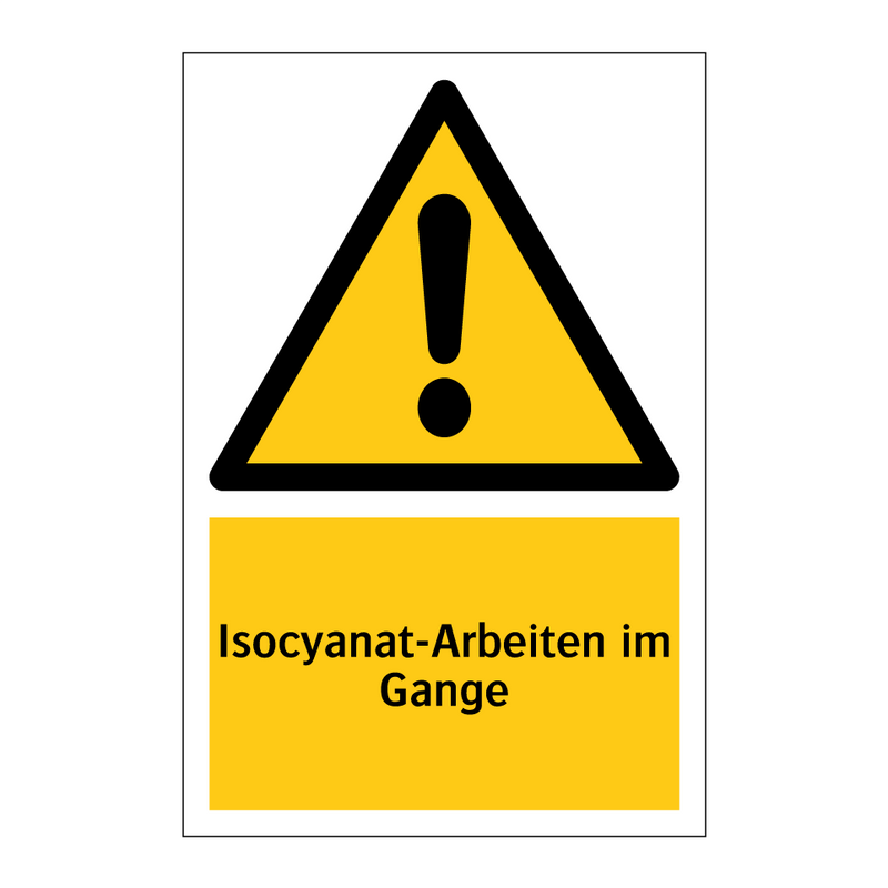 Isocyanat-Arbeiten im Gange