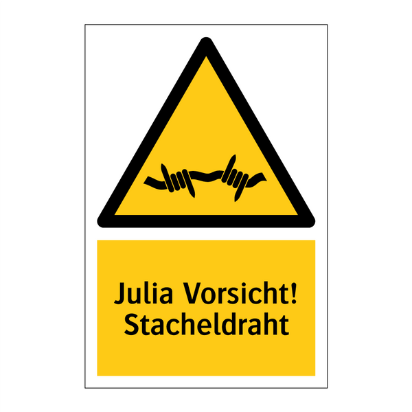Julia Vorsicht! Stacheldraht