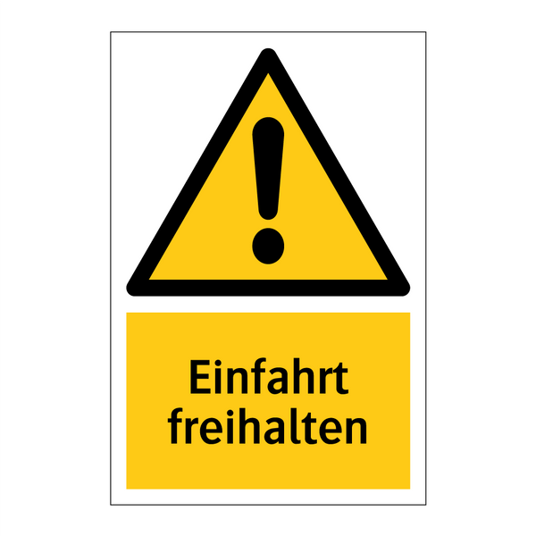 Einfahrt freihalten