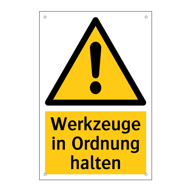 Werkzeuge in Ordnung halten
