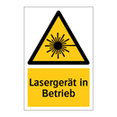 Lasergerät in Betrieb