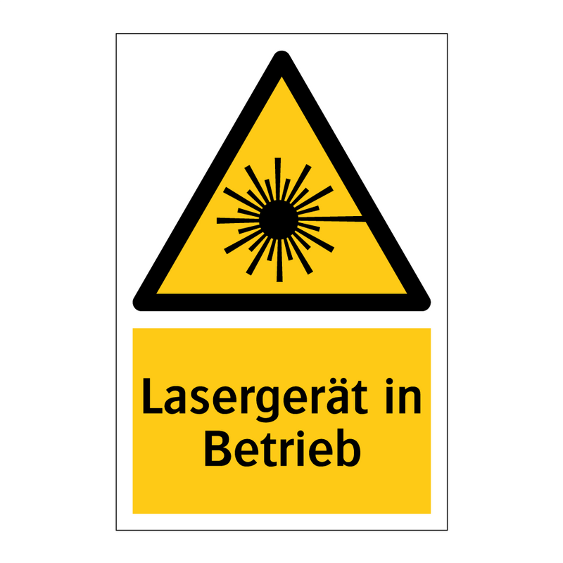 Lasergerät in Betrieb