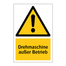 Drehmaschine außer Betrieb